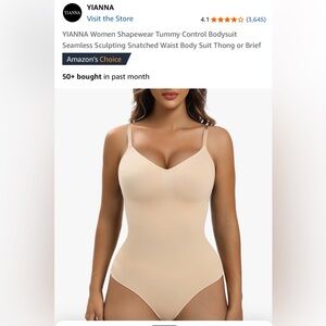 Women's Cream Shapewear Bodysuit
